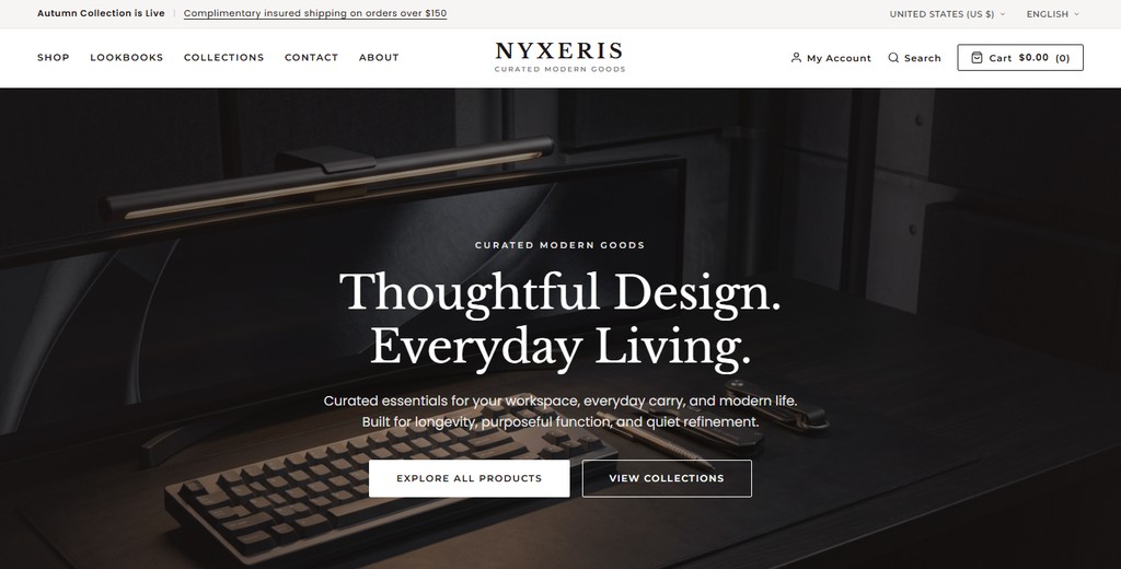 Nyxeris — Luxury DTC E-Commerce